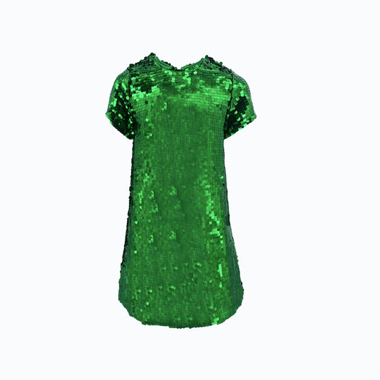 Emerald Sparkle Sequin Dress