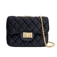 Black Classic Large Suede Handbag/Purse