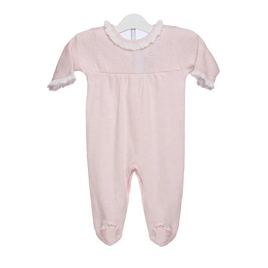 Nora Layette Little Hearts Daygown Pink