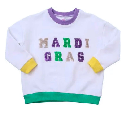 Mardi Gras Sequin Sweatshirt