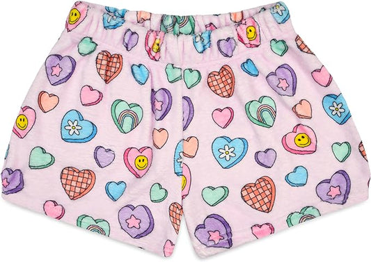 Candy Hearts Plush Shorts