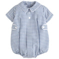 Load image into Gallery viewer, Little English Davant Bubble - Gray Blue Gingham
