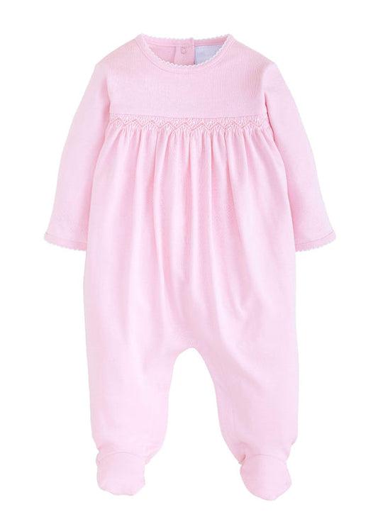 Little English Welcome Home Layette Footie -Pink