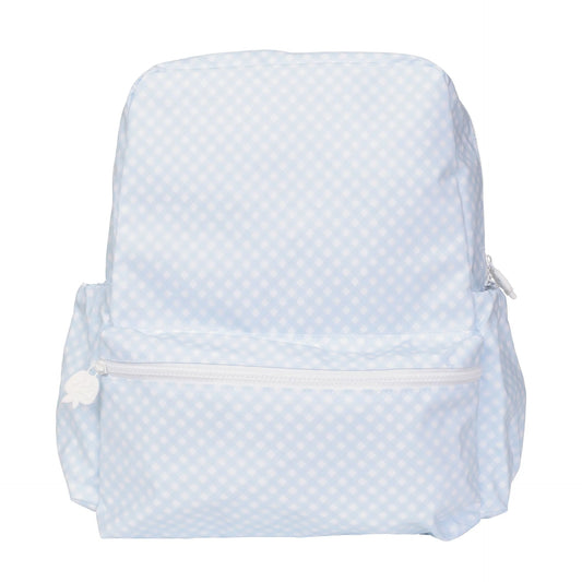 The Backpack Large Blue Gingham