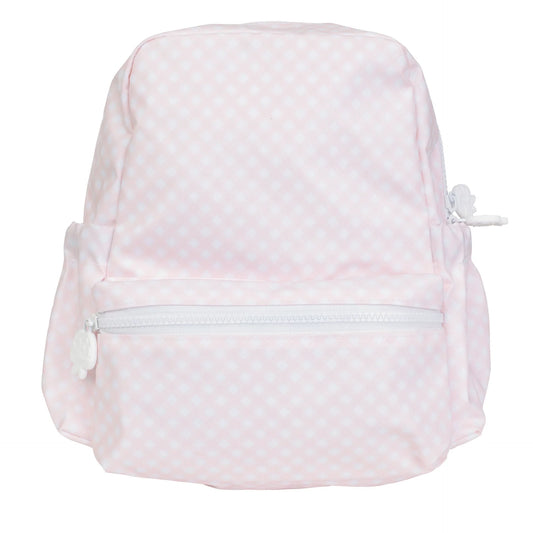 The BackPack Pink White Gingham Small