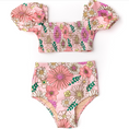 Load image into Gallery viewer, Retro Blossom High Waisted 2pc Swimsuit
