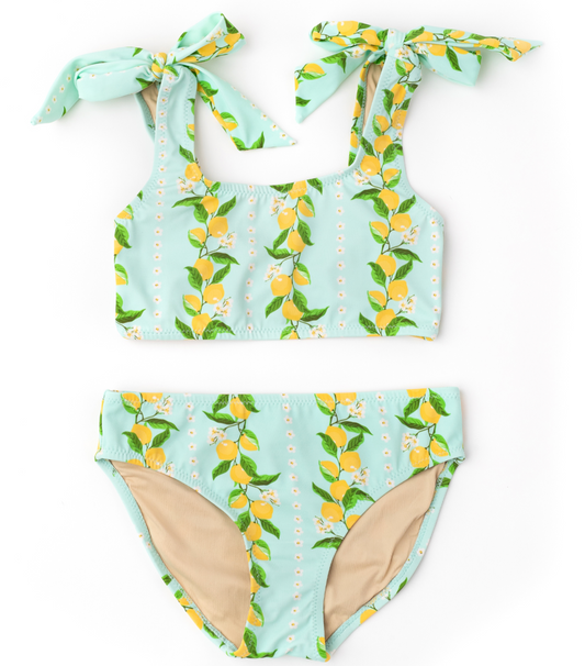 Bunny Tie Bikini Two Piece Swimsuit- Citrus Grove