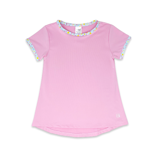 Set Athleisure Bridget Basic Shirt- Cotton Candy Pink Itsy Bitsy Floral
