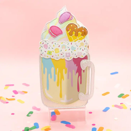 Milkshake Mug Handbag/Purse- Rainbow Sprinkles