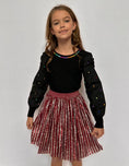 Load image into Gallery viewer, Candy Cane Sequin Striped Skirt (Candy-Cane-Sequin-Striped-Skirt)
