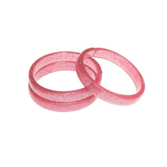 Glitter Vintage Pink Bangles/Bracelets (Set of 3)