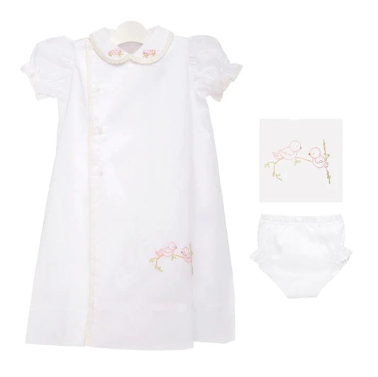 Nora Layette Baby Eloise Girl Day Gown w/Embroidery