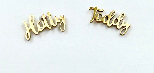 Ole Miss Hotty Toddy Gold Stud Earrings, Ole Miss Gift
