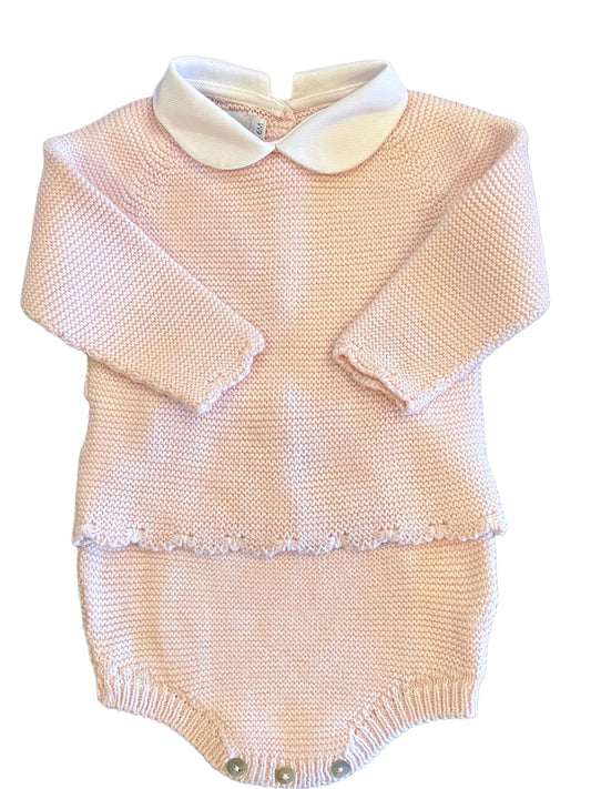 Diaper Set with Collar- Pink