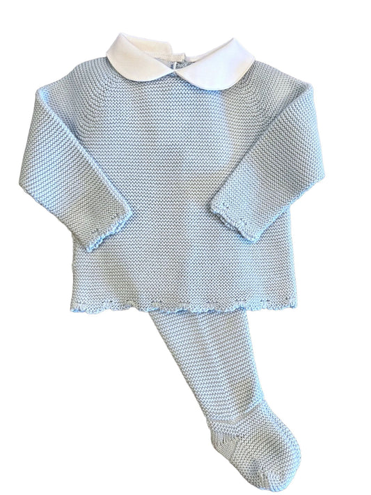 Garter-Stitch- Round-Collar-With-Footed-Pant-Blue