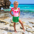 Load image into Gallery viewer, Poppy Hula Girl w/ Fringe Skirt Girls One Piece Swimsuit 3-10
