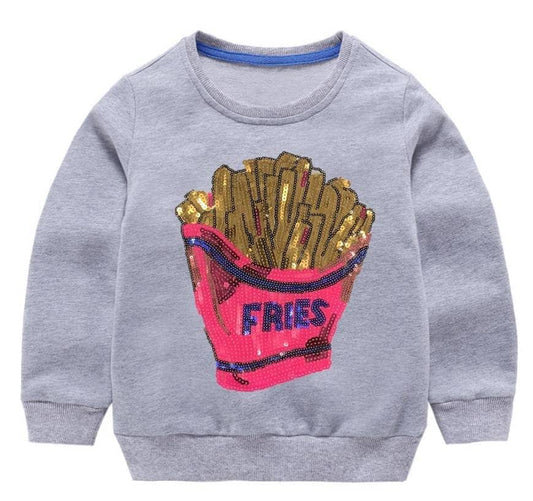 French Fries Grey Sweatshirt